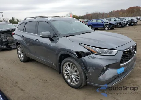 2020 Toyota Highlander Hybrid Platinum из США, поврежденный, VIN 5TDEBRCH4LS012322